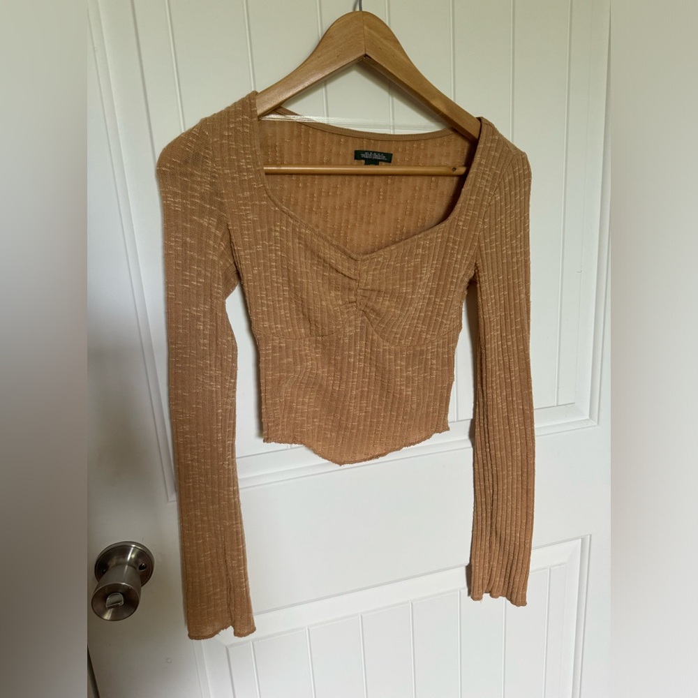 Tan corset crop top size XXS very stretchy